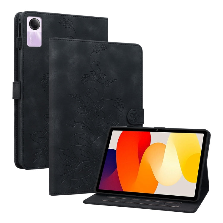 Lily Embossed Leather Tablet Case, For Xiaomi Redmi Pad SE, For Xiaomi Pad 6 11.0 2023, For Xiaomi Redmi Pad 10.61