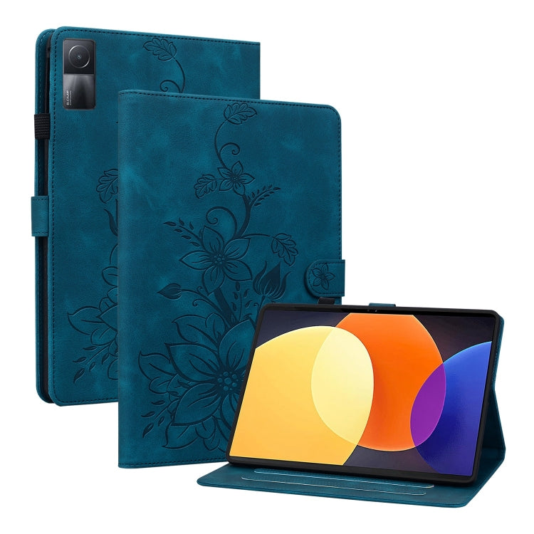 Lily Embossed Leather Tablet Case, For Xiaomi Pad 6 11.0 2023, For Xiaomi Redmi Pad 10.61