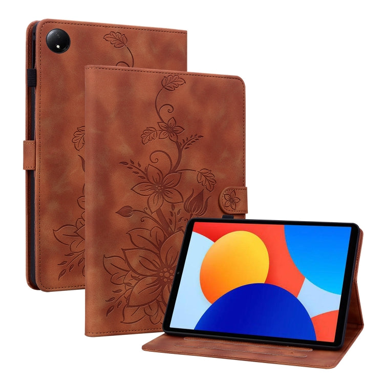 Lily Embossed Leather Tablet Case, For Xiaomi Pad 7 / Pad 7 Pro, For Xiaomi Redmi Pad SE 8.7, For Xiaomi Redmi Pad Pro 12.1