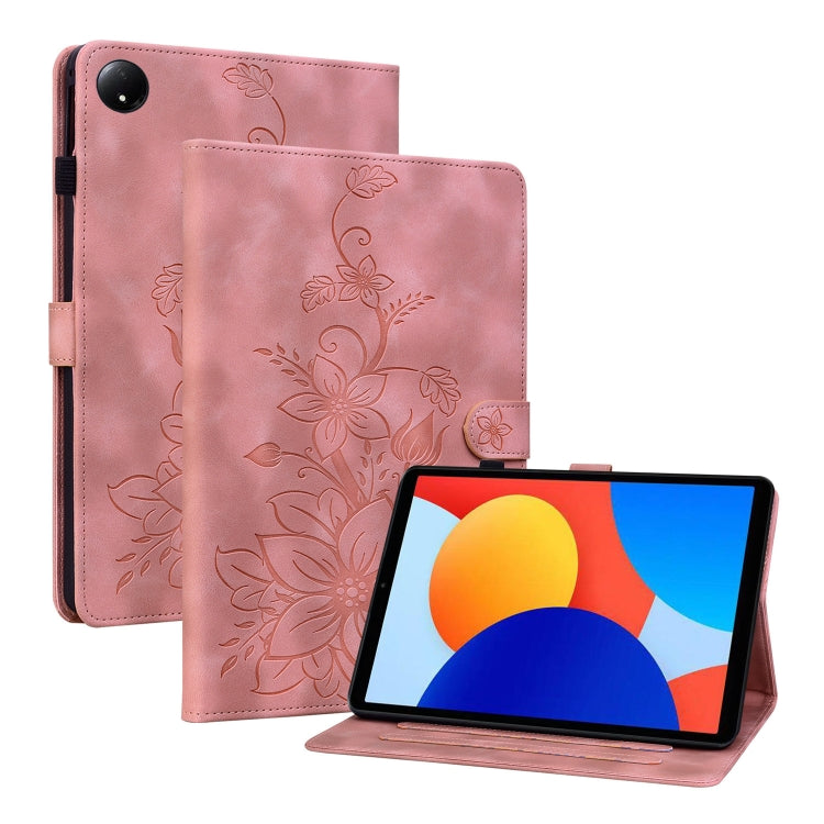 Lily Embossed Leather Tablet Case, For Xiaomi Pad 7 / Pad 7 Pro, For Xiaomi Redmi Pad SE 8.7, For Xiaomi Redmi Pad Pro 12.1