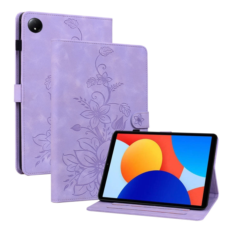 Lily Embossed Leather Tablet Case, For Xiaomi Pad 7 / Pad 7 Pro, For Xiaomi Redmi Pad SE 8.7, For Xiaomi Redmi Pad Pro 12.1