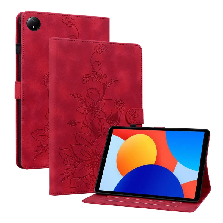 Lily Embossed Leather Tablet Case, For Xiaomi Pad 7 / Pad 7 Pro, For Xiaomi Redmi Pad SE 8.7, For Xiaomi Redmi Pad Pro 12.1