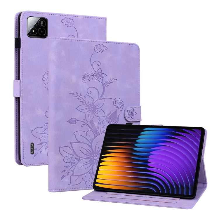Lily Embossed Leather Tablet Case, For Xiaomi Pad 7 / Pad 7 Pro, For Xiaomi Redmi Pad SE 8.7, For Xiaomi Redmi Pad Pro 12.1