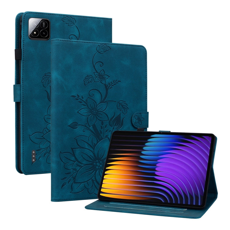 Lily Embossed Leather Tablet Case, For Xiaomi Pad 7 / Pad 7 Pro, For Xiaomi Redmi Pad SE 8.7, For Xiaomi Redmi Pad Pro 12.1