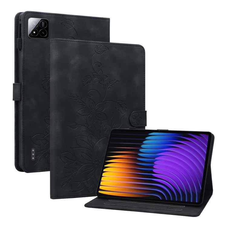 Lily Embossed Leather Tablet Case, For Xiaomi Pad 7 / Pad 7 Pro, For Xiaomi Redmi Pad SE 8.7, For Xiaomi Redmi Pad Pro 12.1