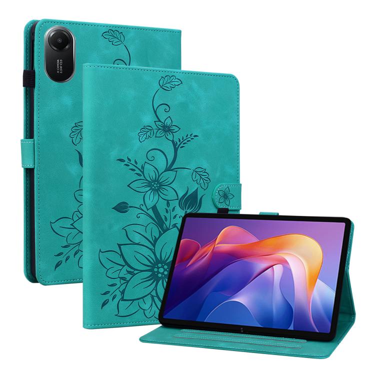 Lily Embossed Leather Tablet Case