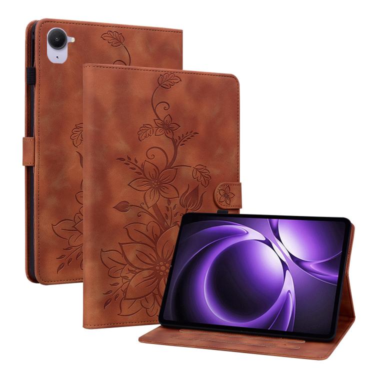 Lily Embossed Leather Tablet Case
