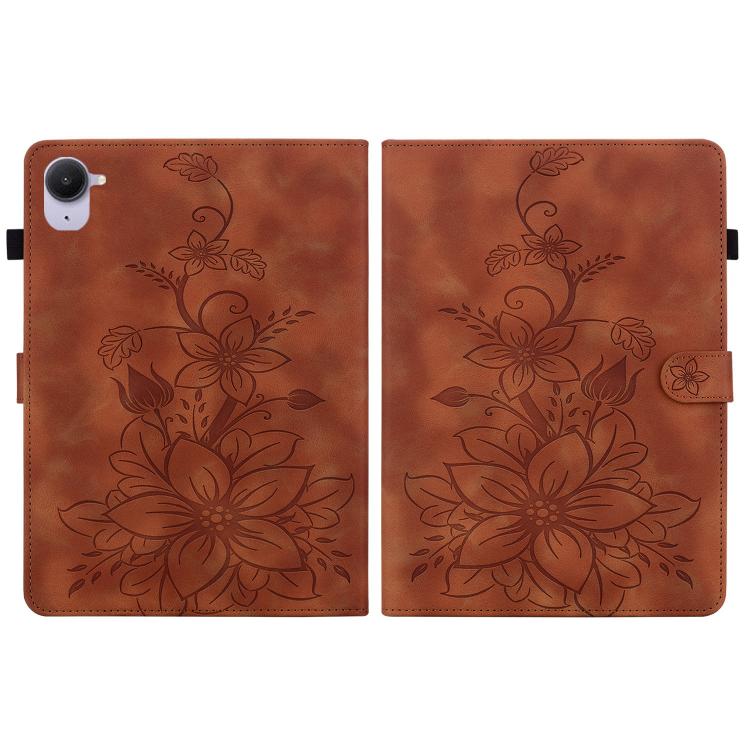 Lily Embossed Leather Tablet Case