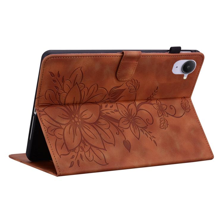 Lily Embossed Leather Tablet Case