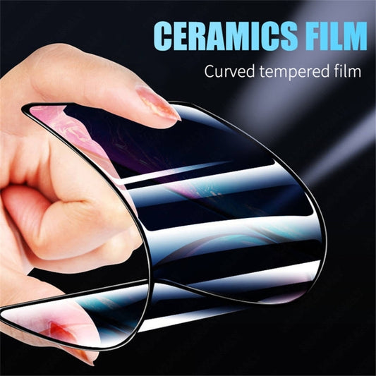 Installation view of 2.5D ceramic screen protector fitting flush on Xiaomi Redmi K30 smartphone
