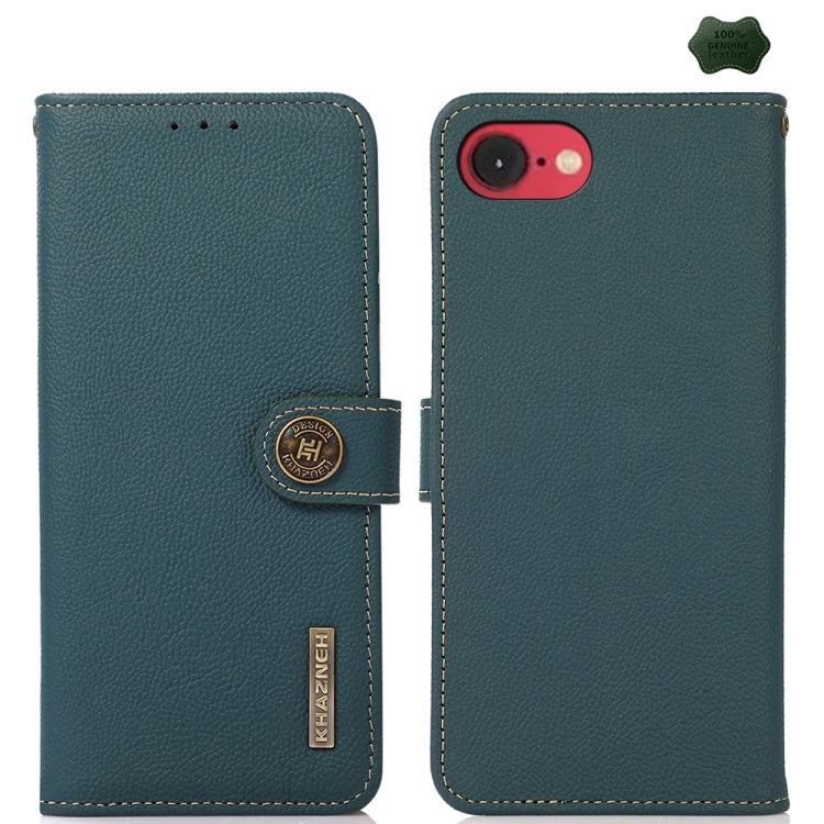 KHAZNEH Custer Genuine Leather RFID Phone Case, For iPhone 17 Pro Max, For iPhone 17 Pro, For iPhone 17, For iPhone 17 Air, For iPhone 16e, For iPhone 16 Pro Max, For iPhone 16 Pro, For iPhone 16 Plus