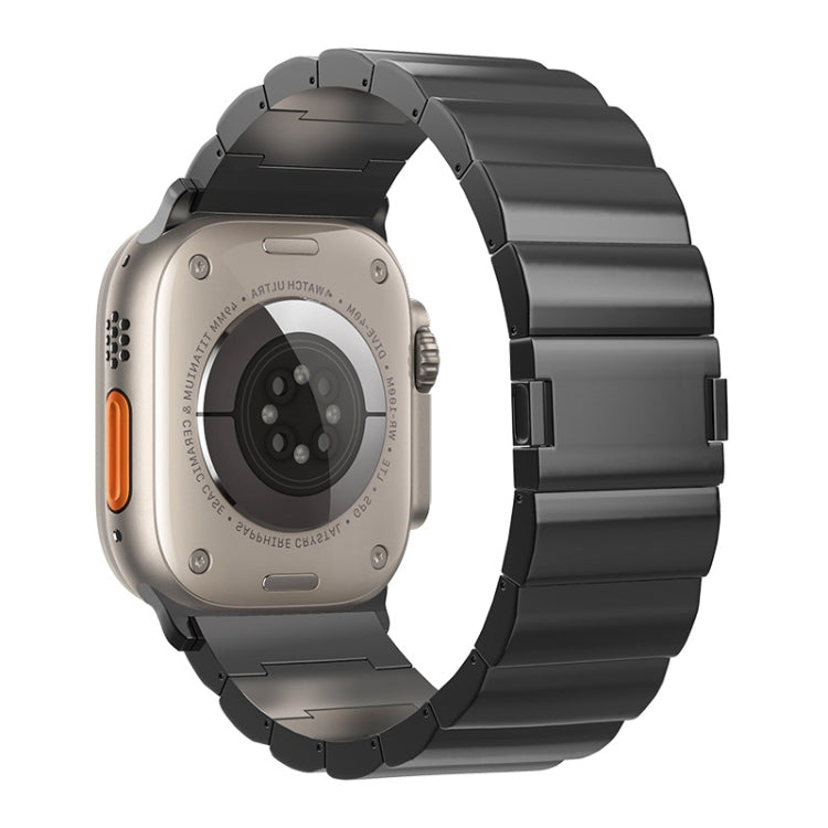 One-Bead Magnetic Buckle Titanium Metal Watch Band, For Apple Watch Series 9 41mm, For Apple Watch Ultra 49mm, For Apple Watch Series 8 41mm, For Apple Watch Series 8 45mm, For Apple Watch SE 2022 40mm, For Apple Watch SE 2022 44mm