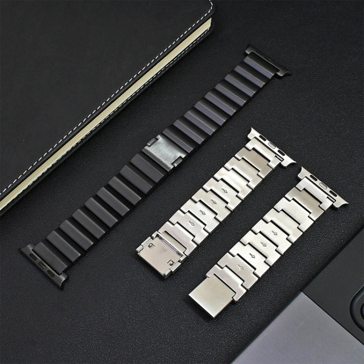 One-Bead Magnetic Buckle Titanium Metal Watch Band, For Apple Watch Series 5 44mm, For Apple Watch Series 5 40mm, For Apple Watch Series 4 44mm, For Apple Watch Series 4 40mm, For Apple Watch Series 3 38mm, For Apple Watch Series 3 42mm