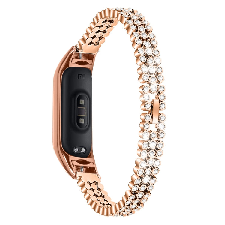 Diamond-studded Stainless Steel Replacement Wrist Strap, For Xiaomi Mi Band 3 / 4