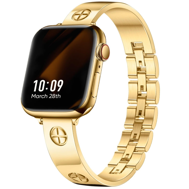 Cross Bracelet Stainless Steel Watch Band, For Apple Watch SE 40mm, For Apple Watch SE 44mm, For Apple Watch Series 6 40mm, For Apple Watch Series 6 44mm, For Apple Watch Series 5 44mm, For Apple Watch Series 5 40mm