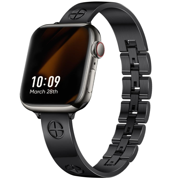 Cross Bracelet Stainless Steel Watch Band, For Apple Watch SE 40mm, For Apple Watch SE 44mm, For Apple Watch Series 6 40mm, For Apple Watch Series 6 44mm, For Apple Watch Series 5 44mm, For Apple Watch Series 5 40mm