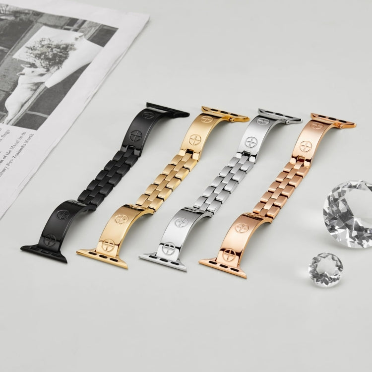 Cross Bracelet Stainless Steel Watch Band, For Apple Watch SE 40mm, For Apple Watch SE 44mm, For Apple Watch Series 6 40mm, For Apple Watch Series 6 44mm, For Apple Watch Series 5 44mm, For Apple Watch Series 5 40mm