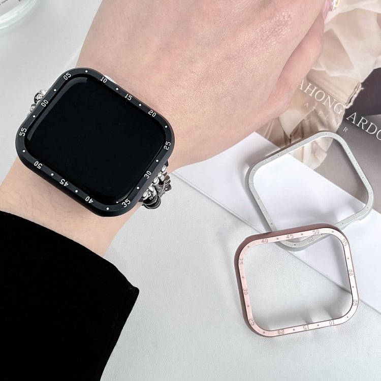 Aluminum Alloy Watch Frame Case, For Apple Watch Series 6 / 5 / 4 / SE 44mm, For Apple Watch Series 6 / 5 / 4 / SE 40mm, For Apple Watch Series 9 / 8 / 7 45mm, For Apple Watch Series 9 / 8 / 7 41mm