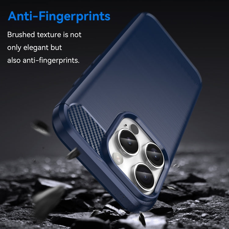 Brushed Texture Carbon Fiber TPU Phone Case, For iPhone 16