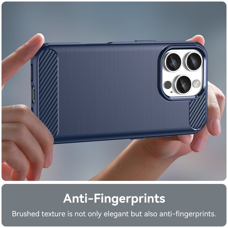 Brushed Texture Carbon Fiber TPU Phone Case, For iPhone 16