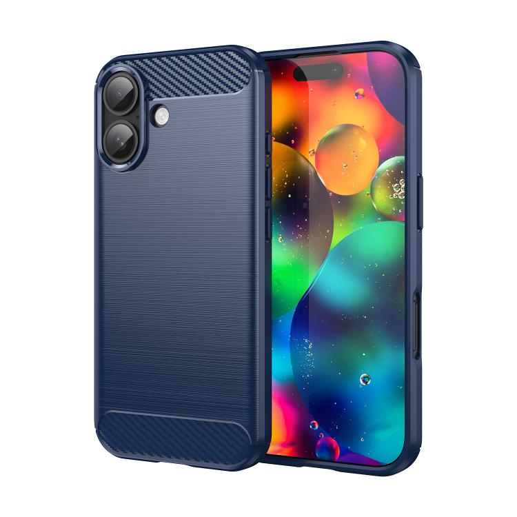 Brushed Texture Carbon Fiber TPU Phone Case, For iPhone 17 Pro Max, For iPhone 17 Pro, For iPhone 17, For iPhone 17 Air, For iPhone 16e, For iPhone 16 Pro Max, For iPhone 16 Pro, For iPhone 16 Plus