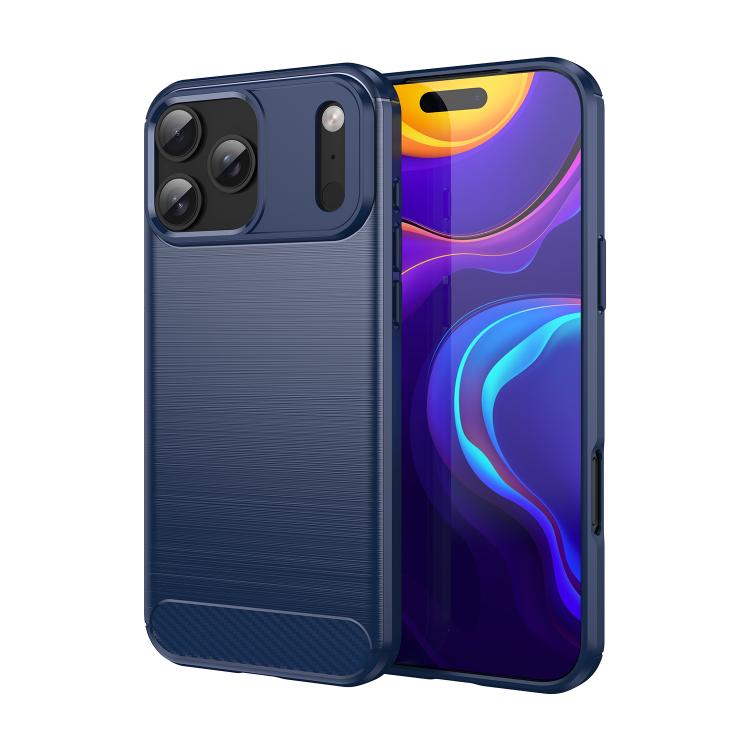 Brushed Texture Carbon Fiber TPU Phone Case, For iPhone 17 Pro Max, For iPhone 17 Pro, For iPhone 17, For iPhone 17 Air, For iPhone 16e, For iPhone 16 Pro Max, For iPhone 16 Pro, For iPhone 16 Plus
