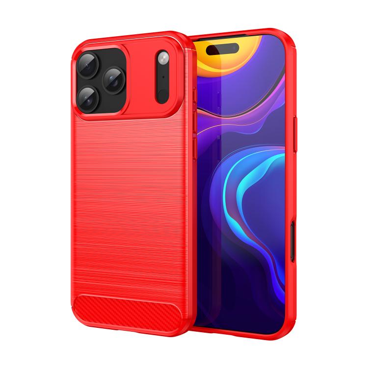 Brushed Texture Carbon Fiber TPU Phone Case, For iPhone 17 Pro Max, For iPhone 17 Pro, For iPhone 17, For iPhone 17 Air, For iPhone 16e, For iPhone 16 Pro Max, For iPhone 16 Pro, For iPhone 16 Plus