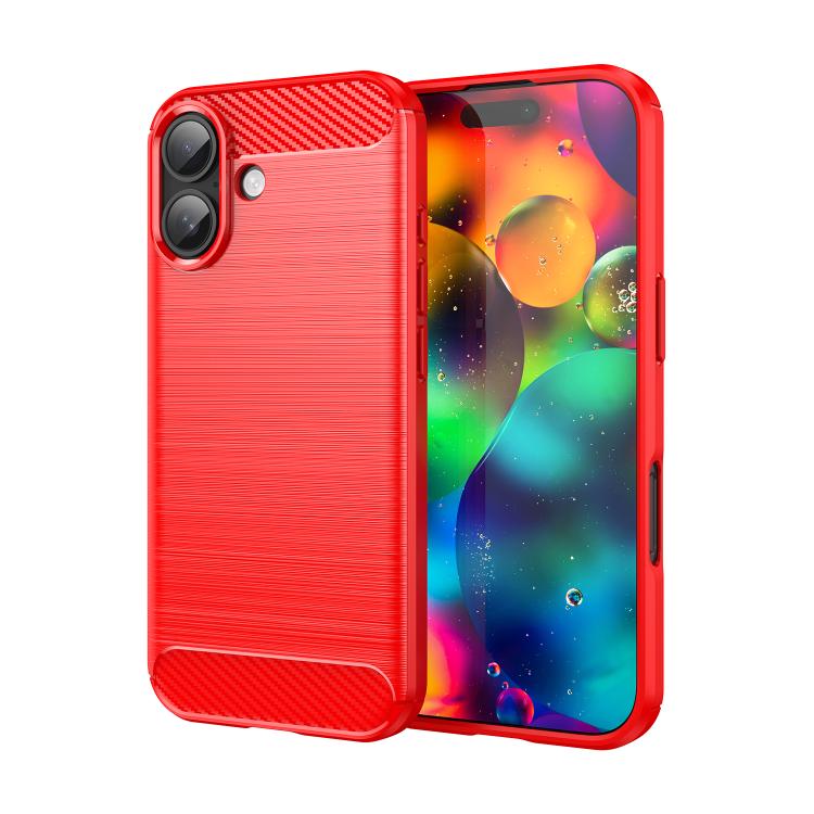 Brushed Texture Carbon Fiber TPU Phone Case, For iPhone 17 Pro Max, For iPhone 17 Pro, For iPhone 17, For iPhone 17 Air, For iPhone 16e, For iPhone 16 Pro Max, For iPhone 16 Pro, For iPhone 16 Plus