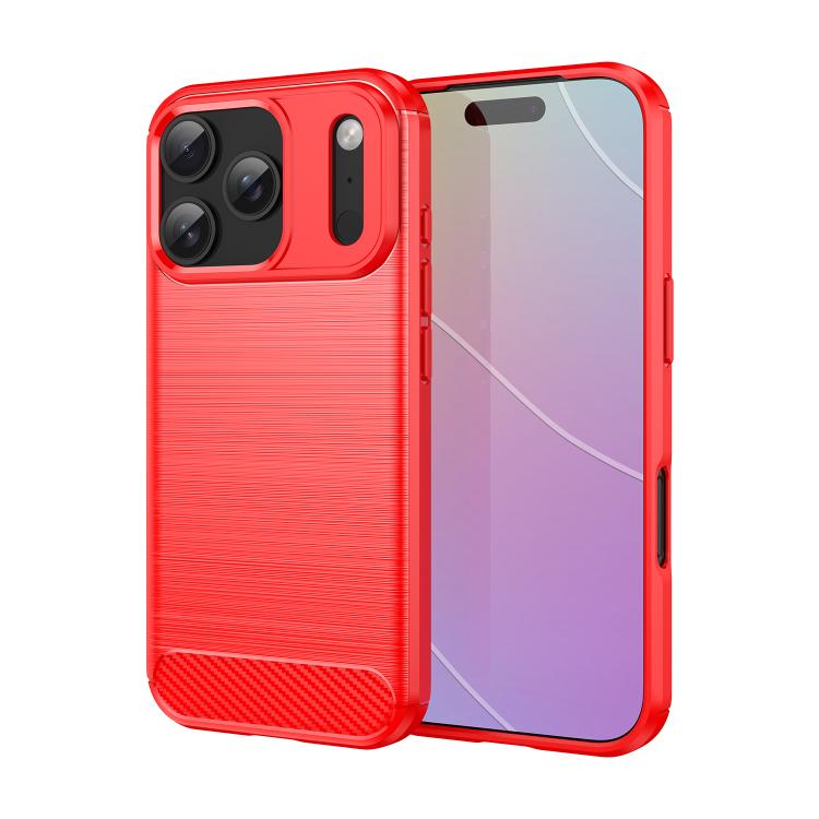 Brushed Texture Carbon Fiber TPU Phone Case, For iPhone 17 Pro Max, For iPhone 17 Pro, For iPhone 17, For iPhone 17 Air, For iPhone 16e, For iPhone 16 Pro Max, For iPhone 16 Pro, For iPhone 16 Plus