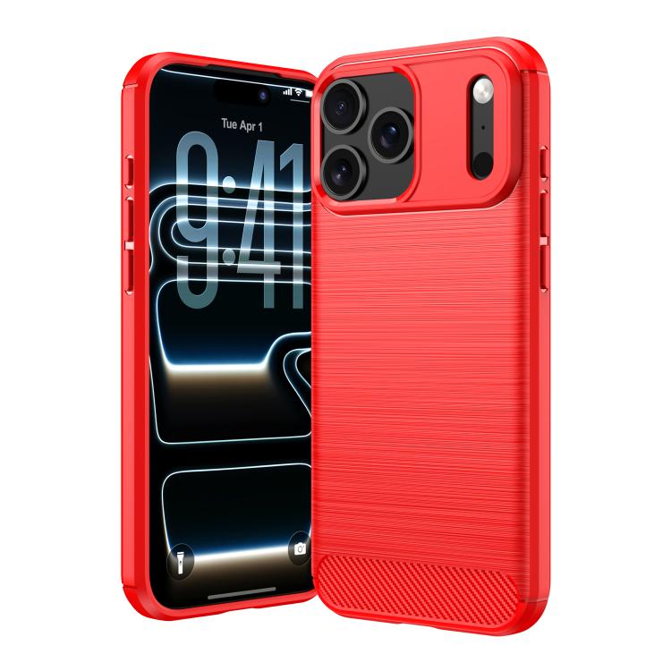 Brushed Texture Carbon Fiber TPU Phone Case, For iPhone 17 Pro Max, For iPhone 17 Pro, For iPhone 17, For iPhone 17 Air, For iPhone 16e, For iPhone 16 Pro Max, For iPhone 16 Pro, For iPhone 16 Plus