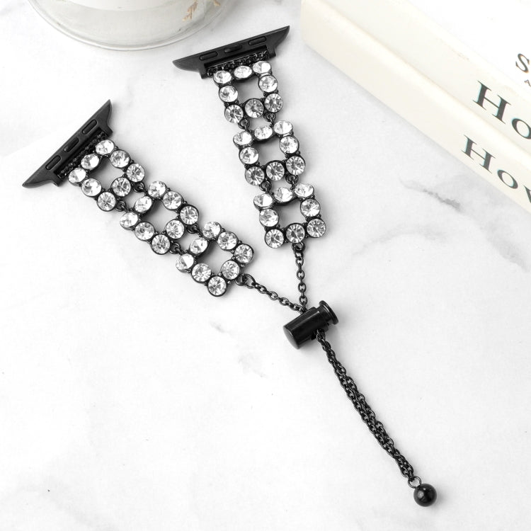 Rhinestone Metal Bracelet Watch Band, For Apple Watch SE 2023 44mm, For Apple Watch SE 2023 40mm, For Apple Watch Ultra 2 49mm, For Apple Watch Series 9 45mm, For Apple Watch Series 9 41mm, For Apple Watch Ultra 49mm