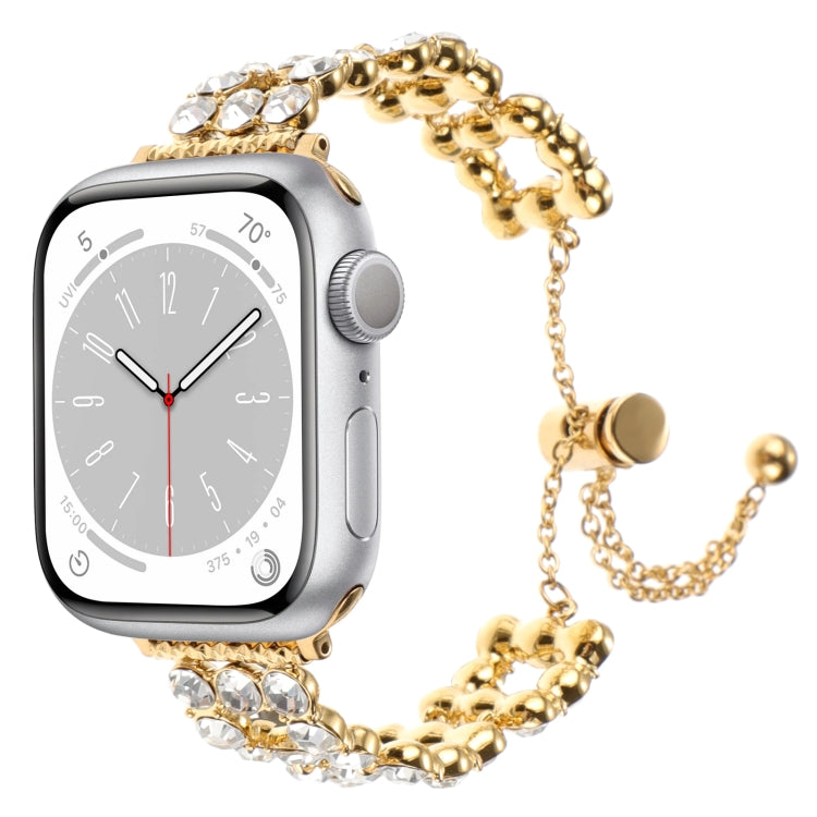 Rhinestone Metal Bracelet Watch Band, For Apple Watch SE 2023 44mm, For Apple Watch SE 2023 40mm, For Apple Watch Ultra 2 49mm, For Apple Watch Series 9 45mm, For Apple Watch Series 9 41mm, For Apple Watch Ultra 49mm