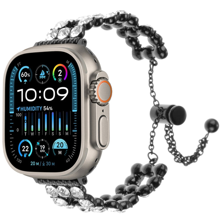 Rhinestone Metal Bracelet Watch Band, For Apple Watch SE 2023 44mm, For Apple Watch SE 2023 40mm, For Apple Watch Ultra 2 49mm, For Apple Watch Series 9 45mm, For Apple Watch Series 9 41mm, For Apple Watch Ultra 49mm