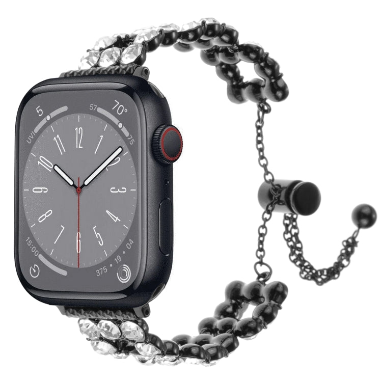 Rhinestone Metal Bracelet Watch Band, For Apple Watch SE 2023 44mm, For Apple Watch SE 2023 40mm, For Apple Watch Ultra 2 49mm, For Apple Watch Series 9 45mm, For Apple Watch Series 9 41mm, For Apple Watch Ultra 49mm