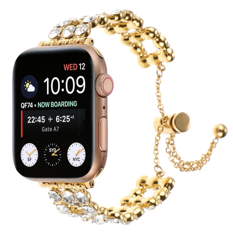 Rhinestone Metal Bracelet Watch Band, For Apple Watch Series 4 44mm, For Apple Watch Series 4 40mm, For Apple Watch Series 3 38mm, For Apple Watch Series 3 42mm, For Apple Watch Series 2 42mm, For Apple Watch Series 2 38mm