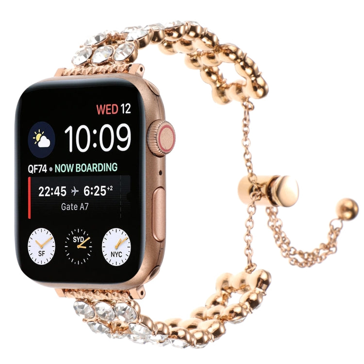 Rhinestone Metal Bracelet Watch Band, For Apple Watch Series 4 44mm, For Apple Watch Series 4 40mm, For Apple Watch Series 3 38mm, For Apple Watch Series 3 42mm, For Apple Watch Series 2 42mm, For Apple Watch Series 2 38mm