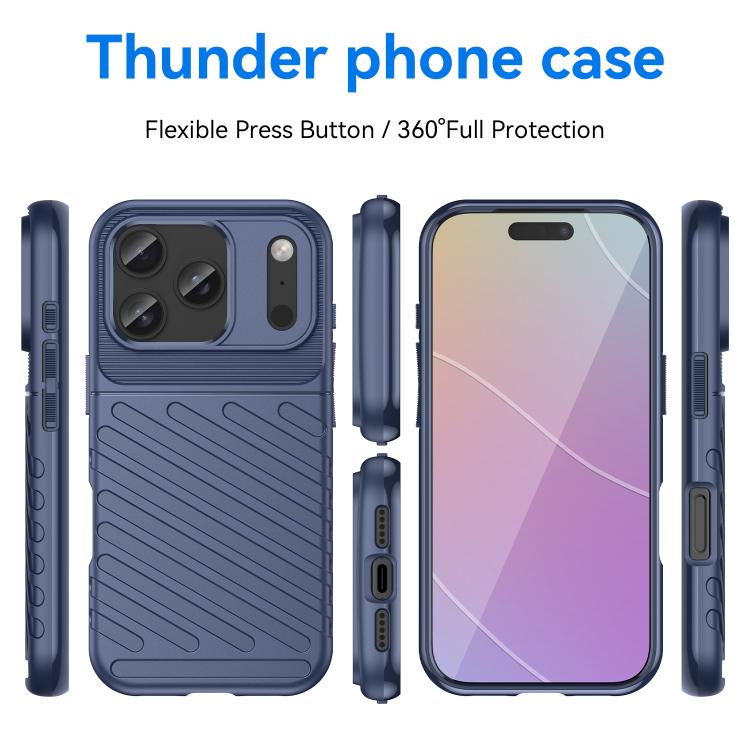 Thunderbolt Shockproof Soft TPU Phone Case, For iPhone 17 Pro Max, For iPhone 17, For iPhone 16e, For iPhone 16 Pro Max, For iPhone 16 Pro, For iPhone 16 Plus, For iPhone 16