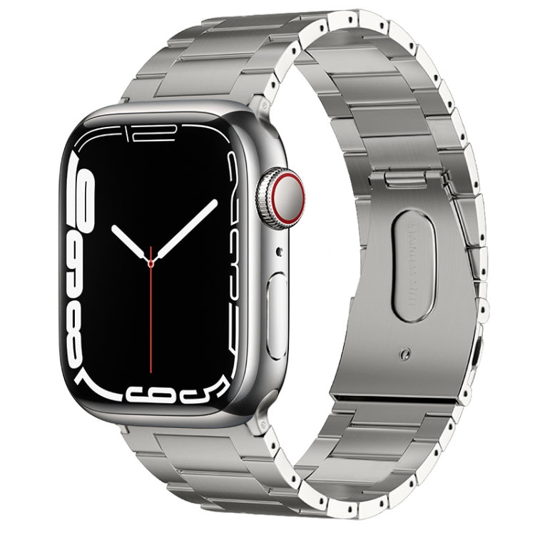 PG63 Three-Bead Protrusion Titanium Metal Watch Band, For Apple Watch Series 10 46mm, For Apple Watch Series 10 42mm, For Apple Watch SE 2023 44mm, For Apple Watch SE 2023 40mm, For Apple Watch Ultra 2 49mm, For Apple Watch Series 9 45mm               ...