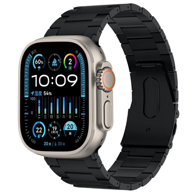 PG63 Three-Bead Protrusion Titanium Metal Watch Band, For Apple Watch Series 10 46mm, For Apple Watch Series 10 42mm, For Apple Watch SE 2023 44mm, For Apple Watch SE 2023 40mm, For Apple Watch Ultra 2 49mm, For Apple Watch Series 9 45mm               ...
