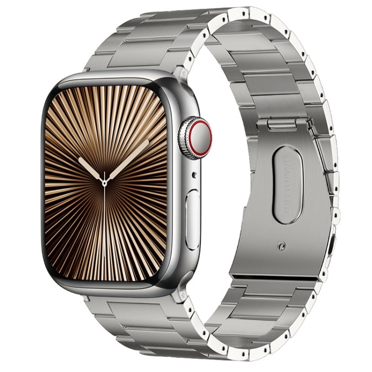 PG63 Three-Bead Protrusion Titanium Metal Watch Band, For Apple Watch Series 10 46mm, For Apple Watch Series 10 42mm, For Apple Watch SE 2023 44mm, For Apple Watch SE 2023 40mm, For Apple Watch Ultra 2 49mm, For Apple Watch Series 9 45mm               ...