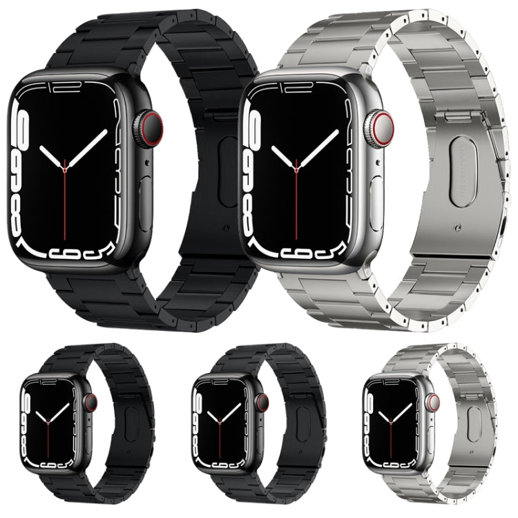 PG63 Three-Bead Protrusion Titanium Metal Watch Band, For Apple Watch Series 10 46mm, For Apple Watch Series 10 42mm, For Apple Watch SE 2023 44mm, For Apple Watch SE 2023 40mm, For Apple Watch Ultra 2 49mm, For Apple Watch Series 9 45mm               ...