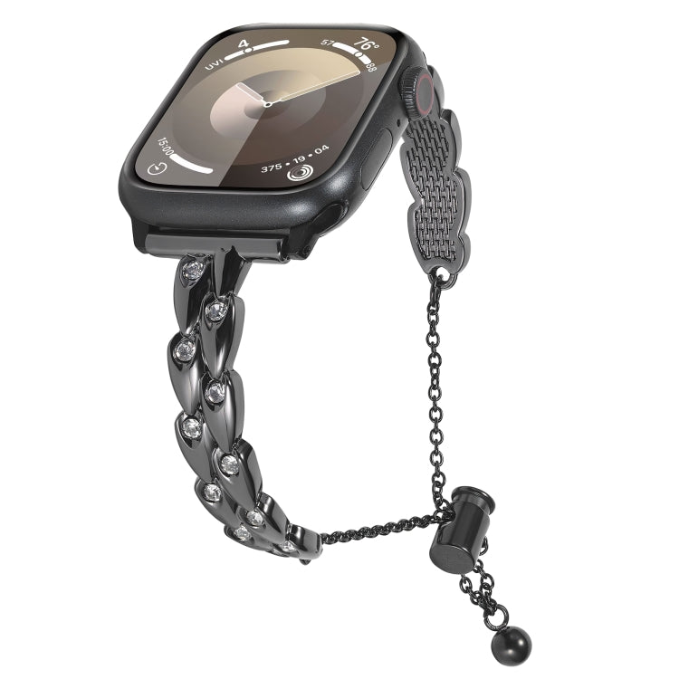 Rhinestone Peacock Metal Bracelet Watch Band, For Apple Watch SE 2023 44mm, For Apple Watch SE 2023 40mm, For Apple Watch Ultra 2 49mm, For Apple Watch Series 9 45mm