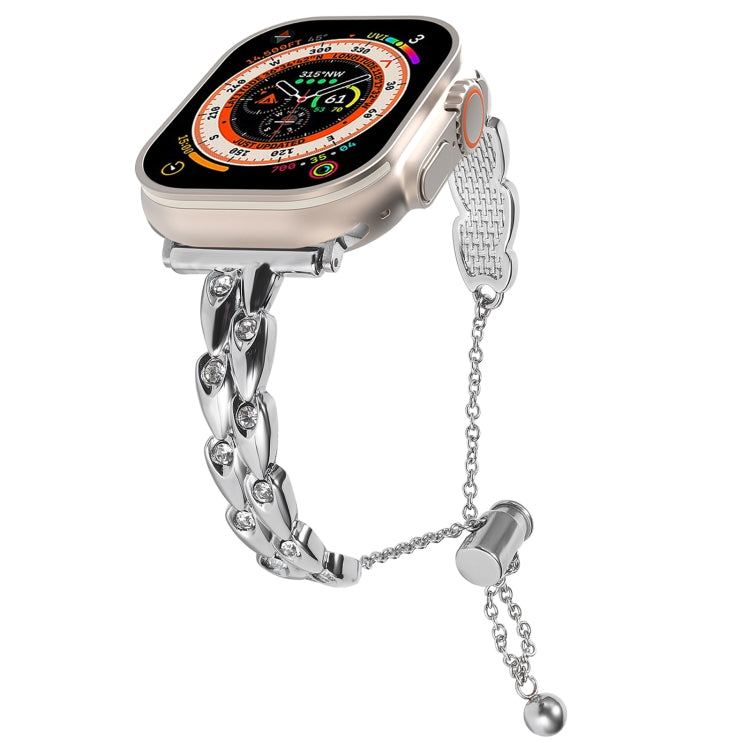 Rhinestone Peacock Metal Bracelet Watch Band, For Apple Watch SE 2023 44mm, For Apple Watch SE 2023 40mm, For Apple Watch Ultra 2 49mm, For Apple Watch Series 9 45mm