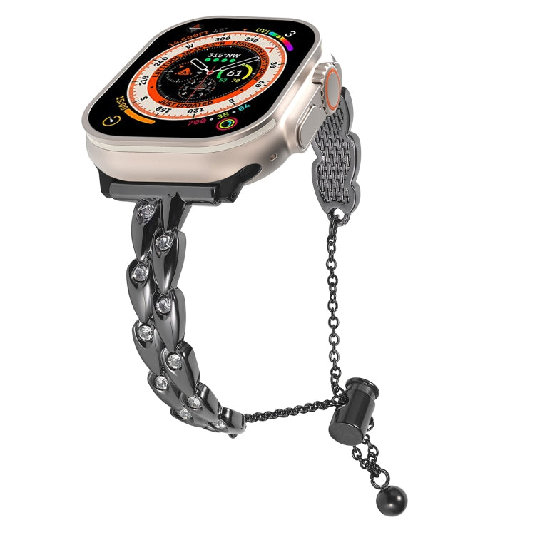 Rhinestone Peacock Metal Bracelet Watch Band, For Apple Watch Series 9 41mm, For Apple Watch Ultra 49mm, For Apple Watch Series 8 41mm, For Apple Watch Series 8 45mm