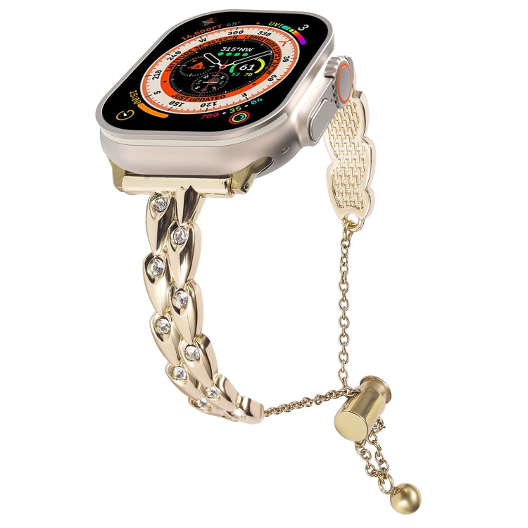 Rhinestone Peacock Metal Bracelet Watch Band, For Apple Watch SE 2023 44mm, For Apple Watch SE 2023 40mm, For Apple Watch Ultra 2 49mm, For Apple Watch Series 9 45mm