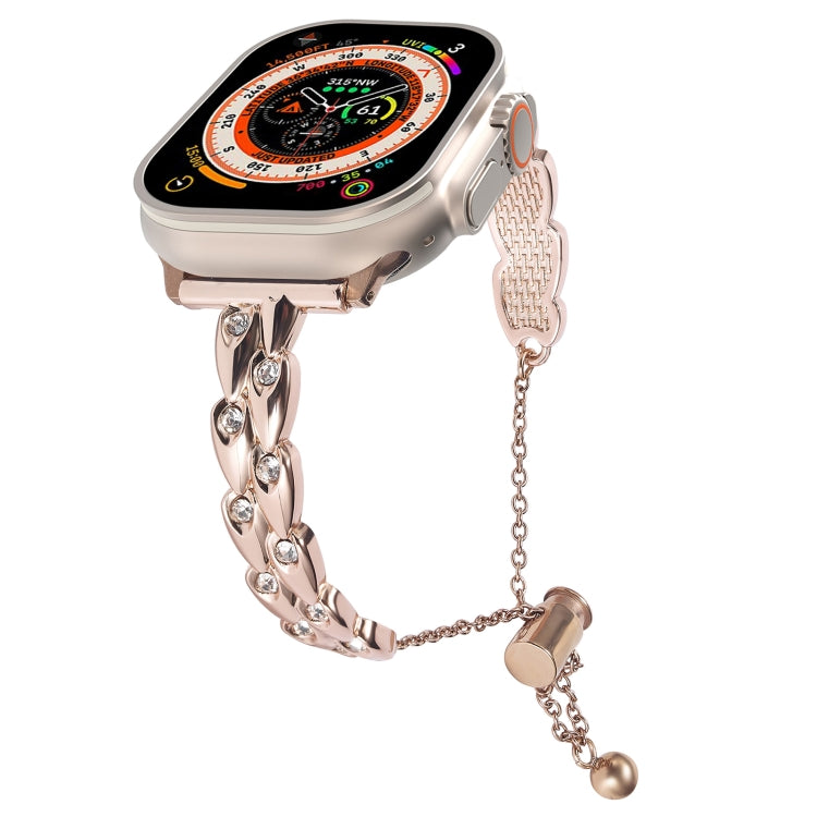 Rhinestone Peacock Metal Bracelet Watch Band, For Apple Watch SE 2023 44mm, For Apple Watch SE 2023 40mm, For Apple Watch Ultra 2 49mm, For Apple Watch Series 9 45mm