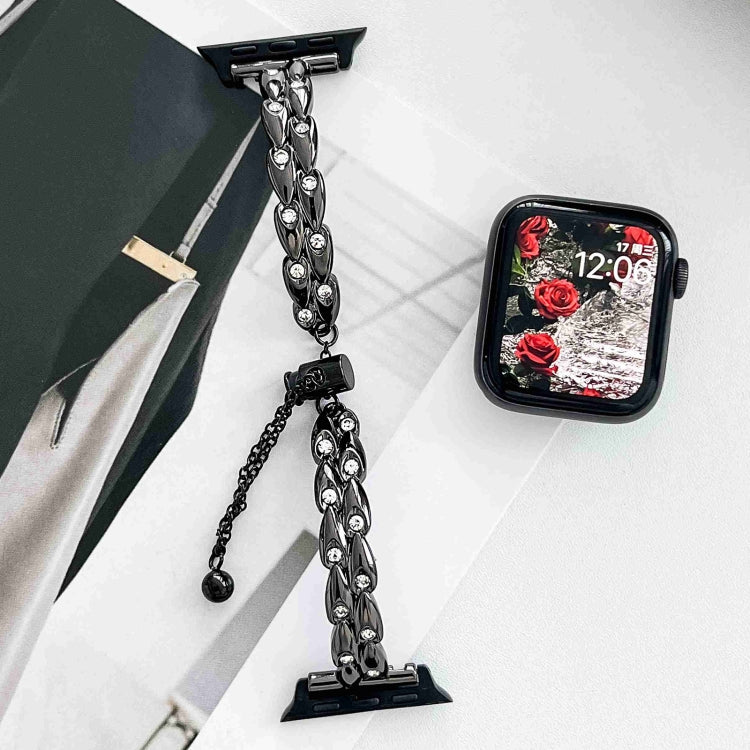 Rhinestone Peacock Metal Bracelet Watch Band, For Apple Watch SE 2022 40mm, For Apple Watch SE 2022 44mm, For Apple Watch Series 7 41mm, For Apple Watch Series 7 45mm