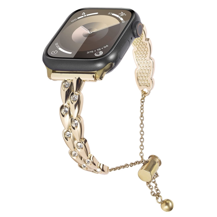 Rhinestone Peacock Metal Bracelet Watch Band, For Apple Watch Series 9 41mm, For Apple Watch Ultra 49mm, For Apple Watch Series 8 41mm, For Apple Watch Series 8 45mm