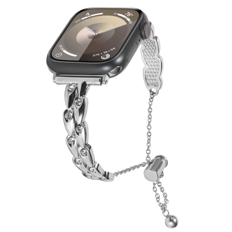 Rhinestone Peacock Metal Bracelet Watch Band, For Apple Watch SE 2022 40mm, For Apple Watch SE 2022 44mm, For Apple Watch Series 7 41mm, For Apple Watch Series 7 45mm