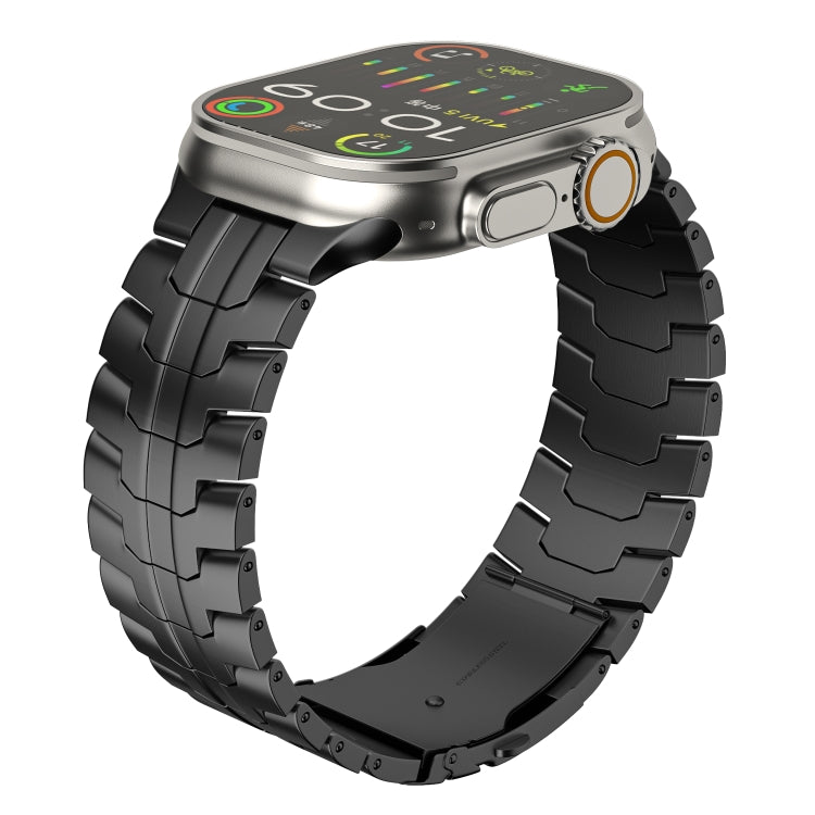 Double Lock Buckle Turtle Titanium Steel Watch Band, For Apple Watch Series 8 41mm, For Apple Watch Series 8 45mm, For Apple Watch SE 2022 40mm, For Apple Watch SE 2022 44mm, For Apple Watch Series 7 41mm, For Apple Watch Series 7 45mm